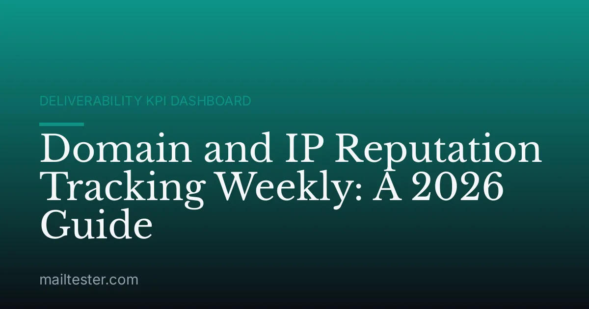 Domain and IP Reputation Tracking Weekly: A 2026 Guide