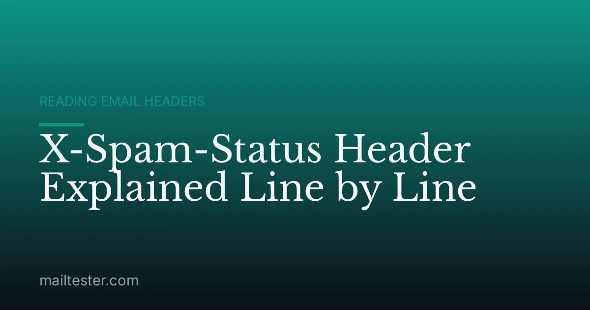 X-Spam-Status Header Explained Line by Line