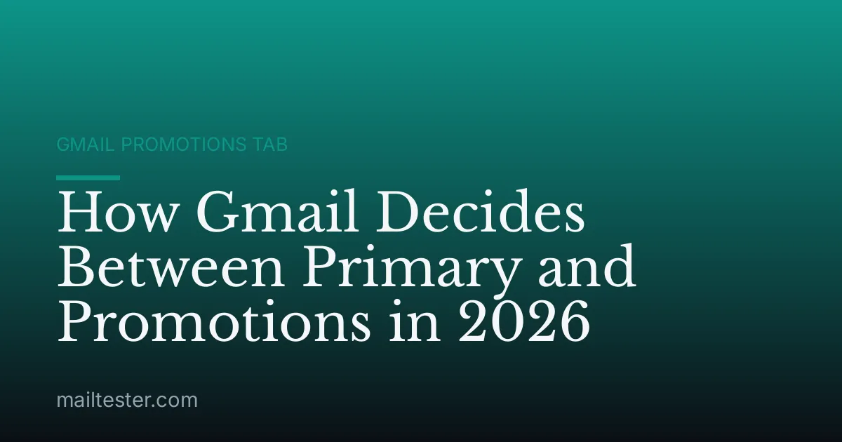 How Gmail Decides Between Primary and Promotions in 2026