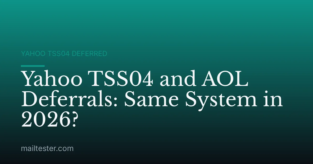 Yahoo TSS04 and AOL Deferrals: Same System in 2026?