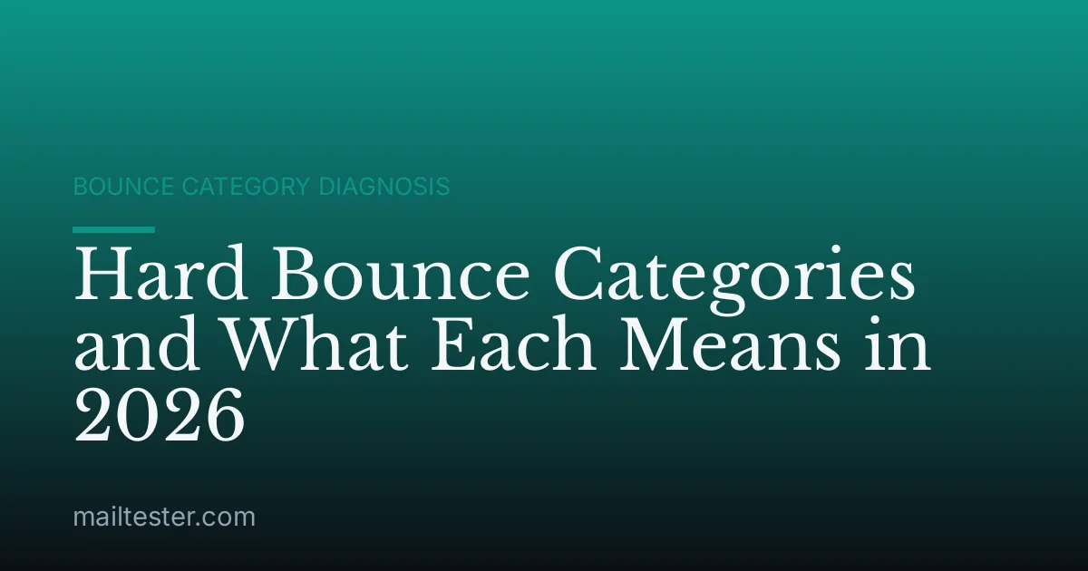 Hard Bounce Categories and What Each Means in 2026