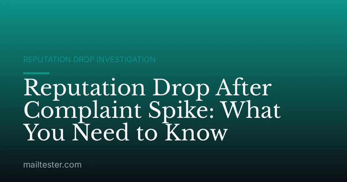 Reputation Drop After Complaint Spike: What You Need to Know