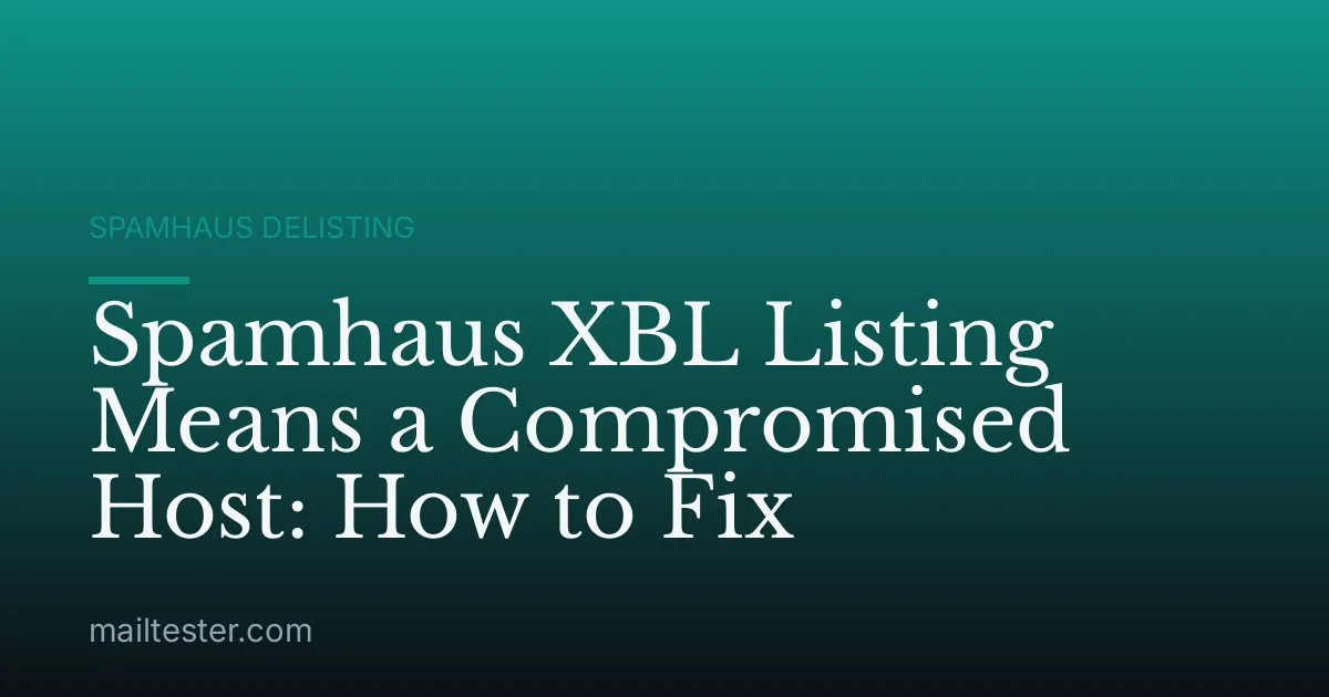 Spamhaus XBL Listing Means a Compromised Host: How to Fix
