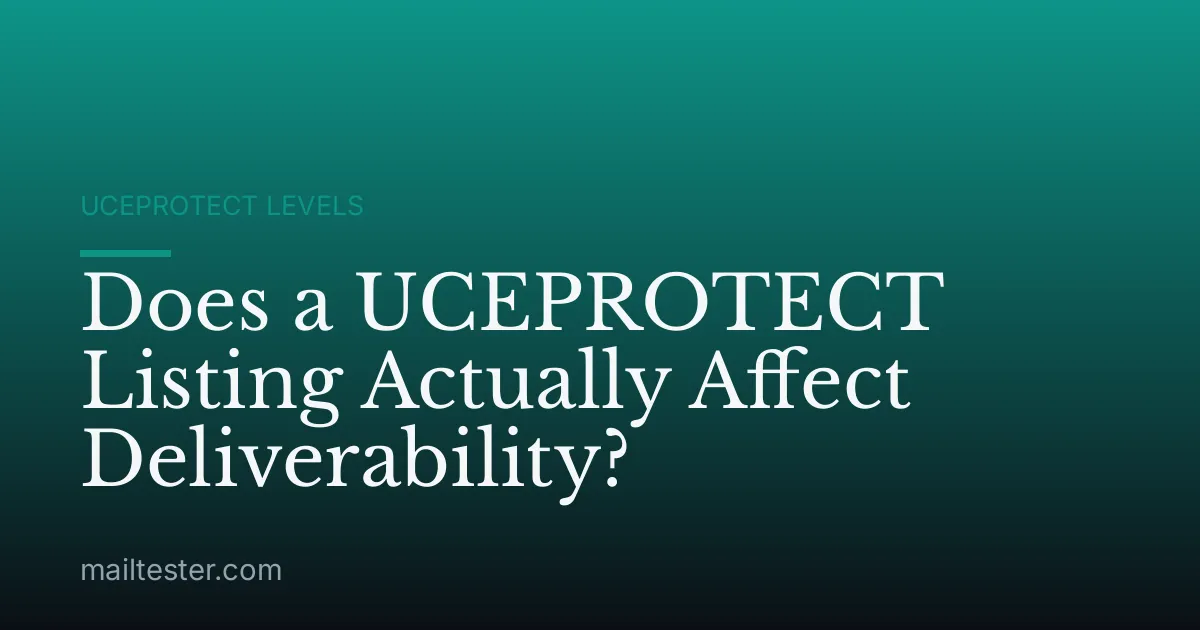 Does a UCEPROTECT Listing Actually Affect Deliverability?