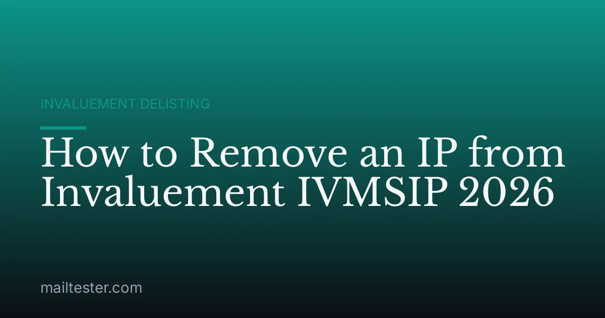How to Remove an IP from Invaluement IVMSIP 2026
