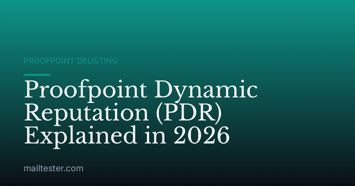Proofpoint Dynamic Reputation (PDR) Explained in 2026