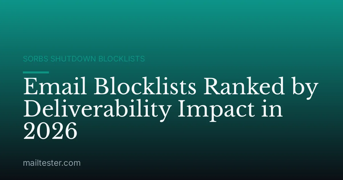 Email Blocklists Ranked by Deliverability Impact in 2026