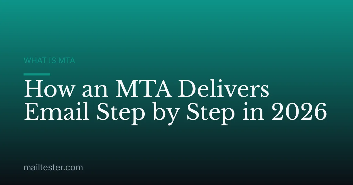 How an MTA Delivers Email Step by Step in 2026