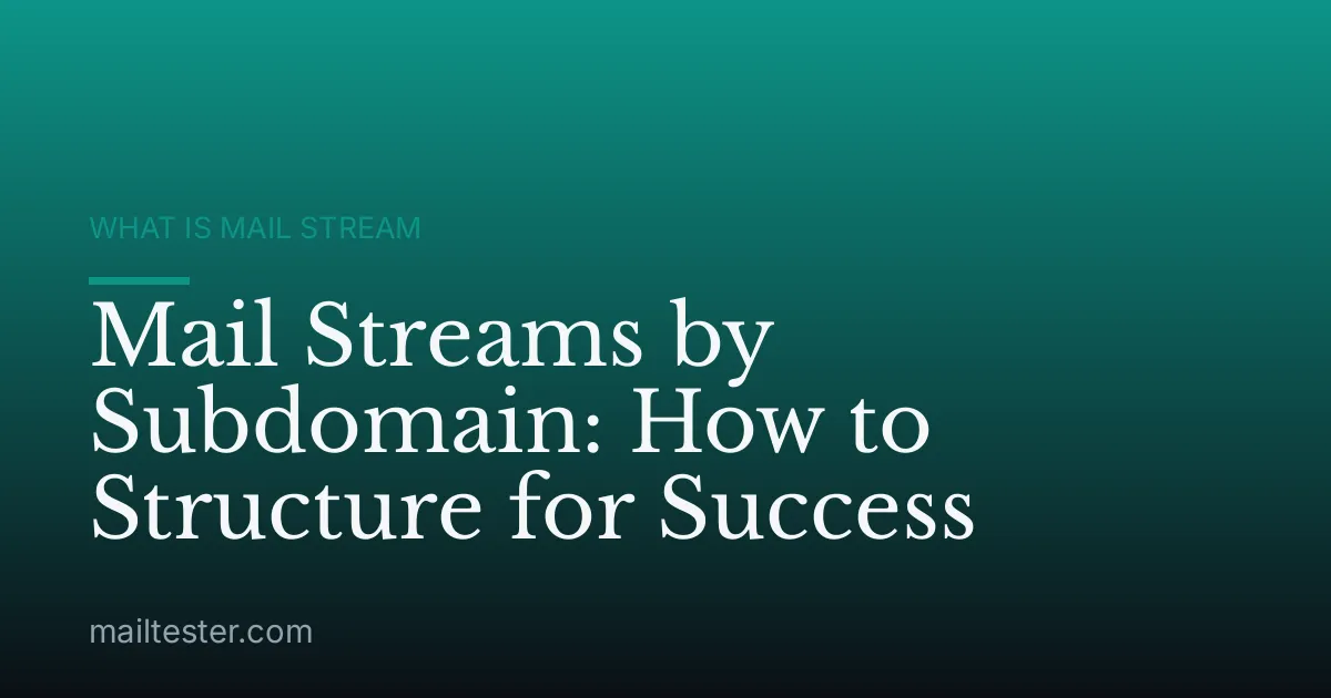 Mail Streams by Subdomain: How to Structure for Success