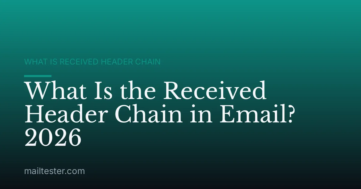 What Is the Received Header Chain in Email? 2026