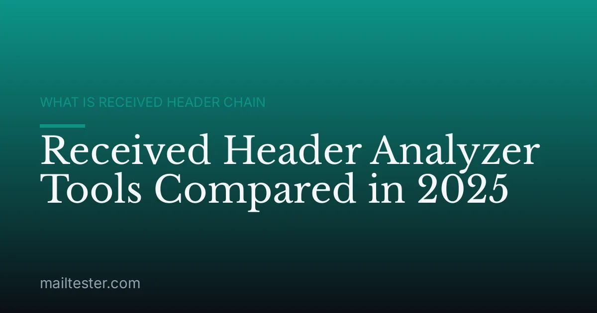 Received Header Analyzer Tools Compared in 2025