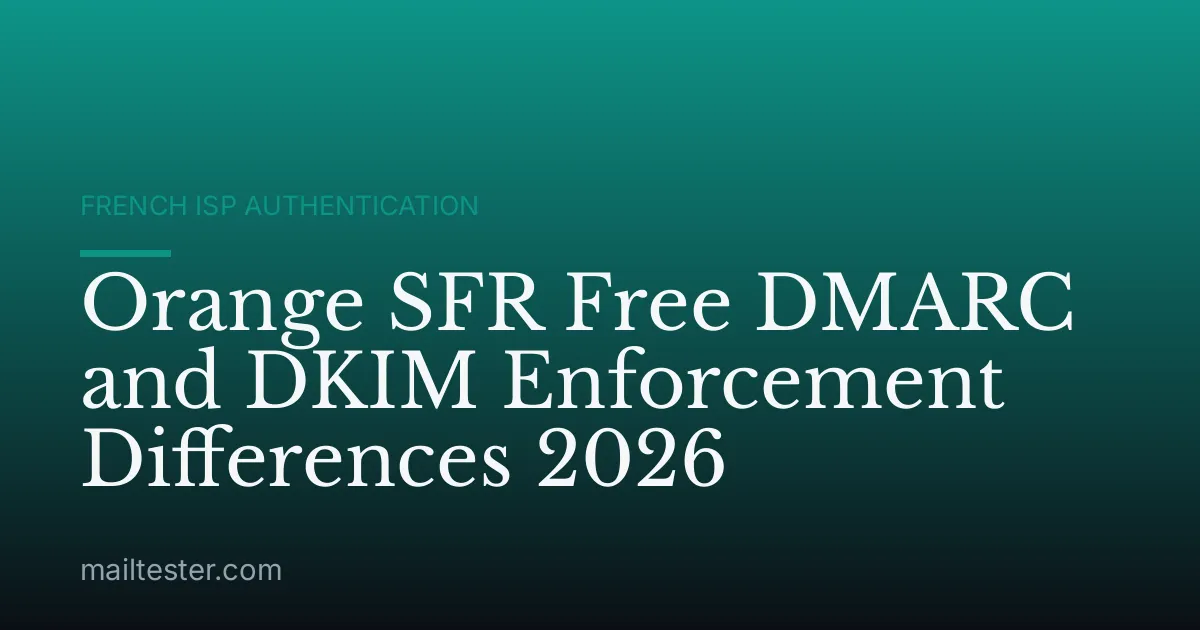 Orange SFR Free DMARC and DKIM Enforcement Differences 2026