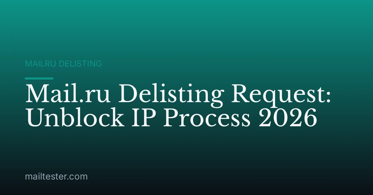 Mail.ru Delisting Request: Unblock IP Process 2026