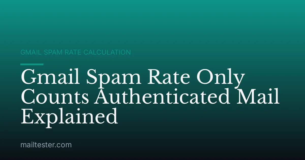 Gmail Spam Rate Only Counts Authenticated Mail Explained