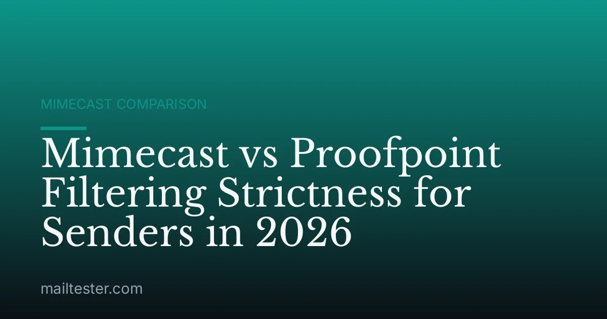 Mimecast vs Proofpoint Filtering Strictness for Senders in 2026