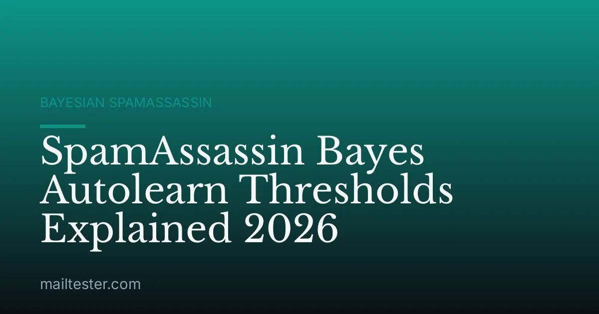 SpamAssassin Bayes Autolearn Thresholds Explained 2026