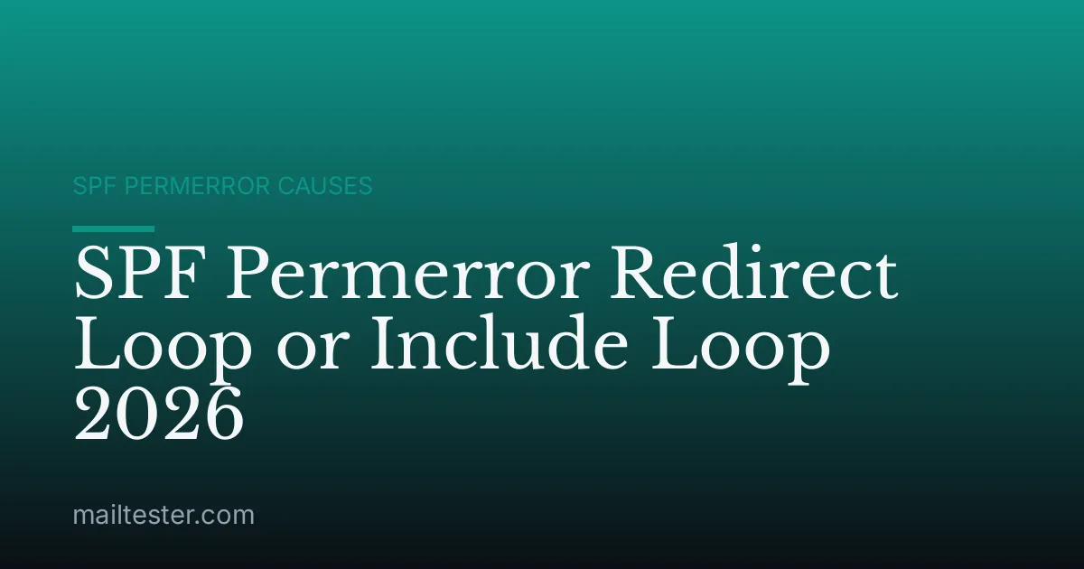 SPF Permerror Redirect Loop or Include Loop 2026