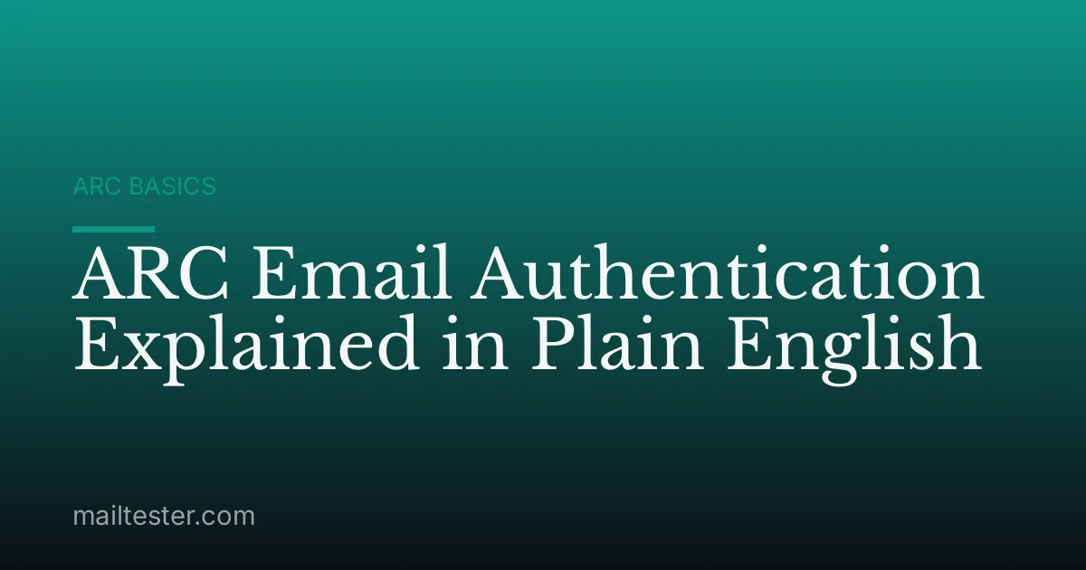 ARC Email Authentication Explained in Plain English