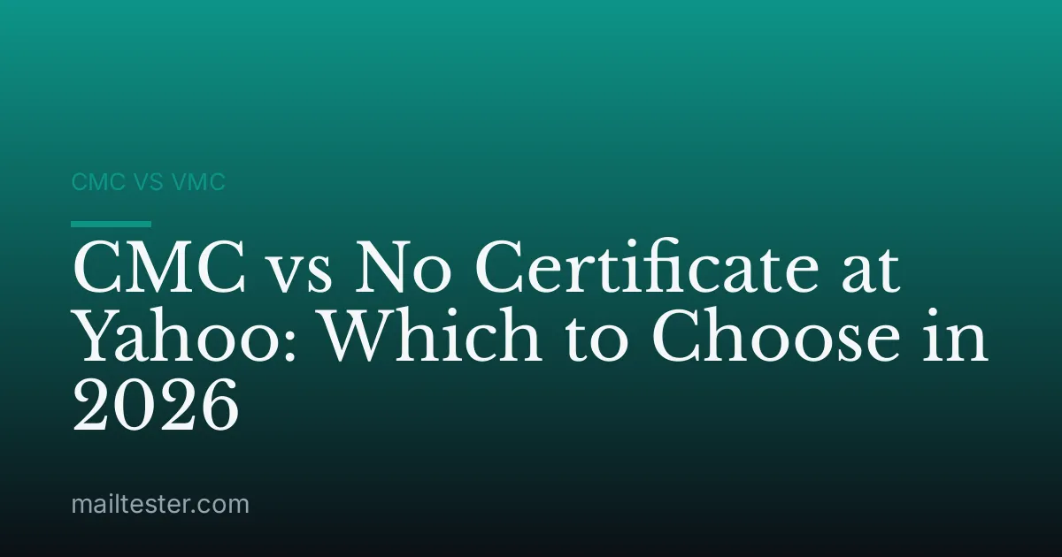 CMC vs No Certificate at Yahoo: Which to Choose in 2026