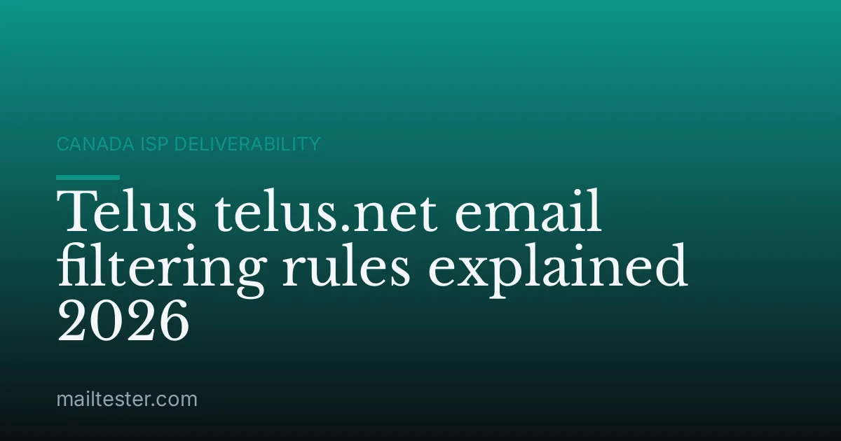 Telus telus.net email filtering rules explained 2026