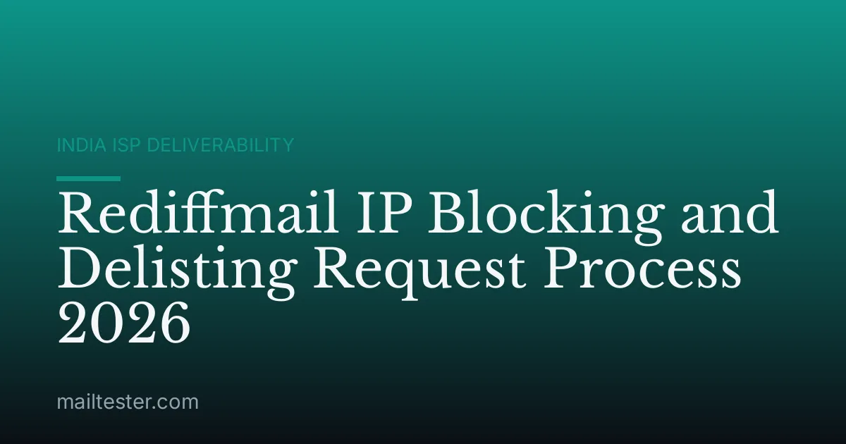 Rediffmail IP Blocking and Delisting Request Process 2026
