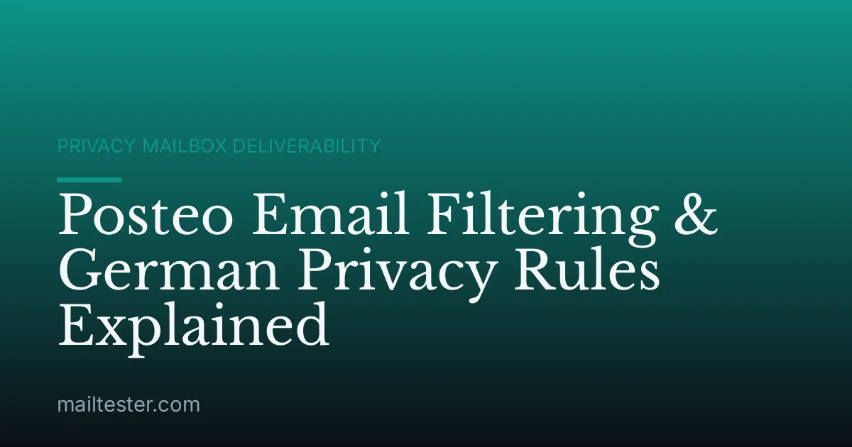 Posteo Email Filtering & German Privacy Rules Explained