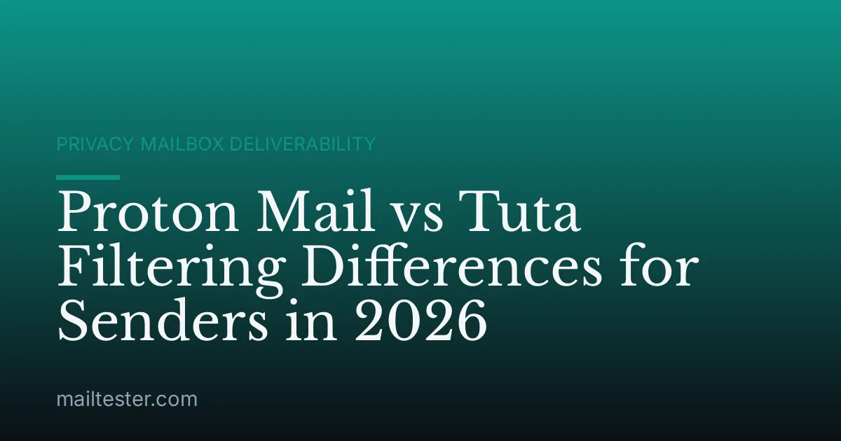 Proton Mail vs Tuta Filtering Differences for Senders in 2026