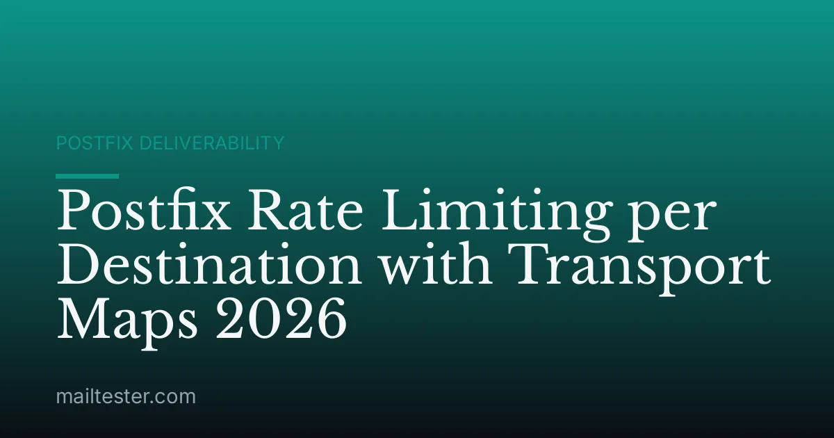 Postfix Rate Limiting per Destination with Transport Maps 2026