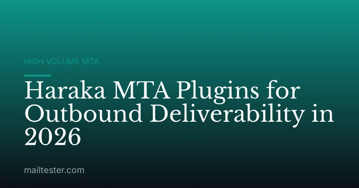 Haraka MTA Plugins for Outbound Deliverability in 2026