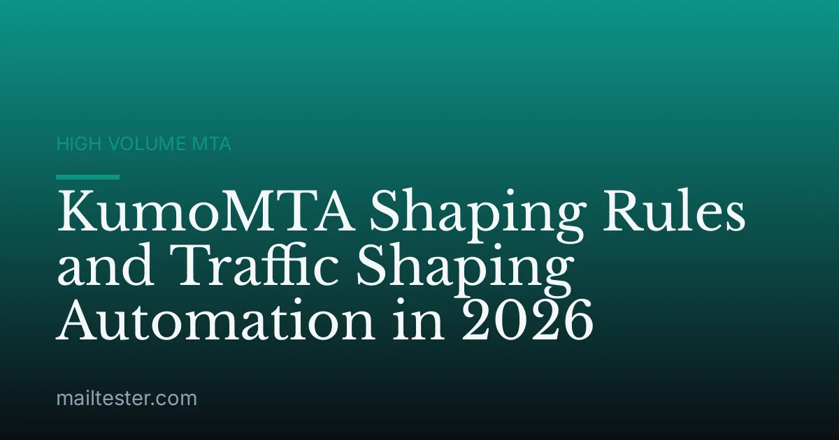 KumoMTA Shaping Rules and Traffic Shaping Automation in 2026