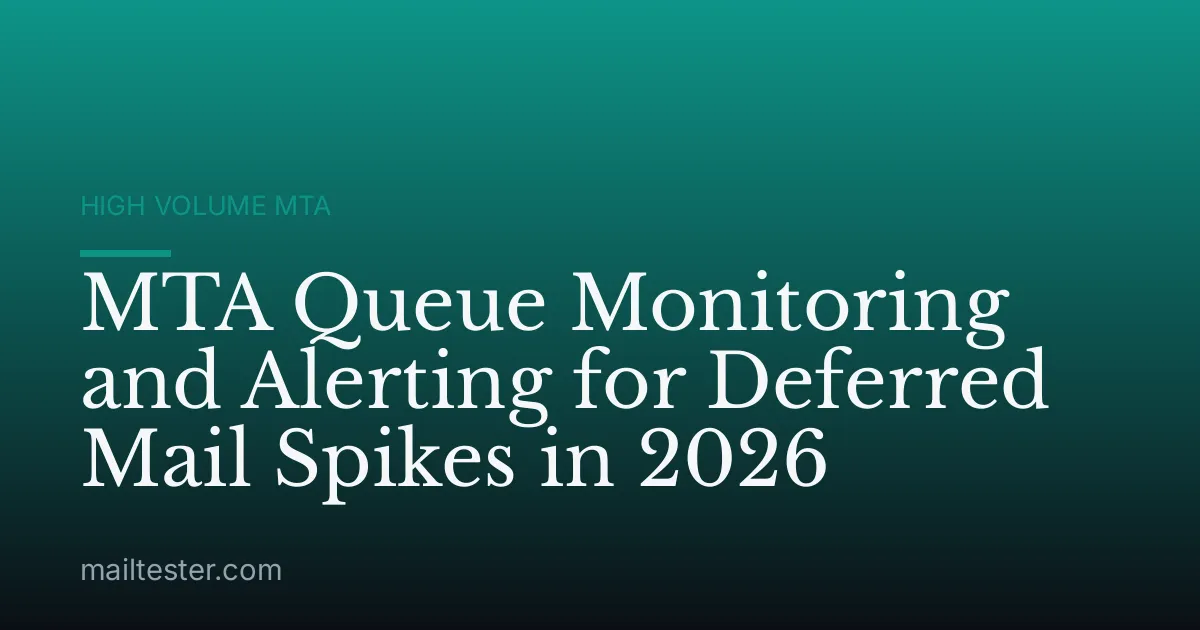 MTA Queue Monitoring and Alerting for Deferred Mail Spikes in 2026