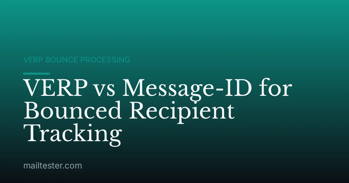 VERP vs Message-ID for Bounced Recipient Tracking
