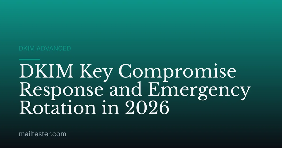DKIM Key Compromise Response and Emergency Rotation in 2026