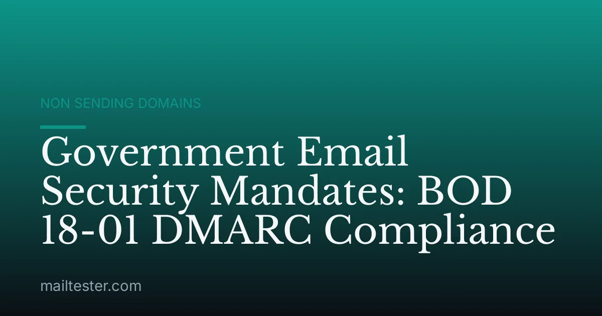 Government Email Security Mandates: BOD 18-01 DMARC Compliance