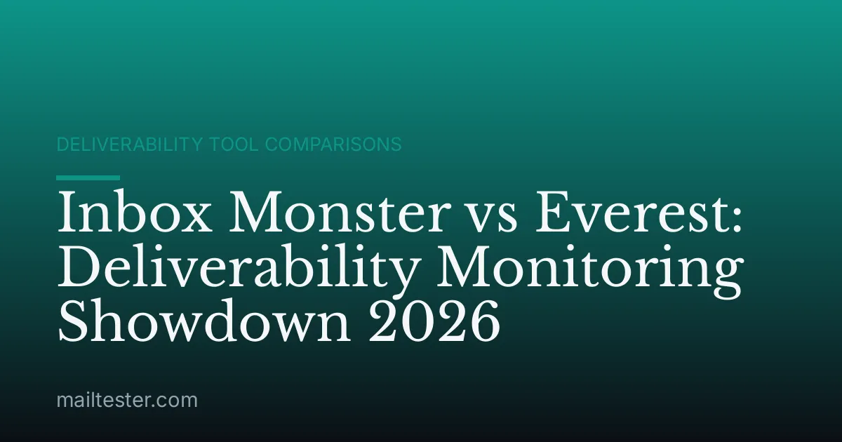 Inbox Monster vs Everest: Deliverability Monitoring Showdown 2026