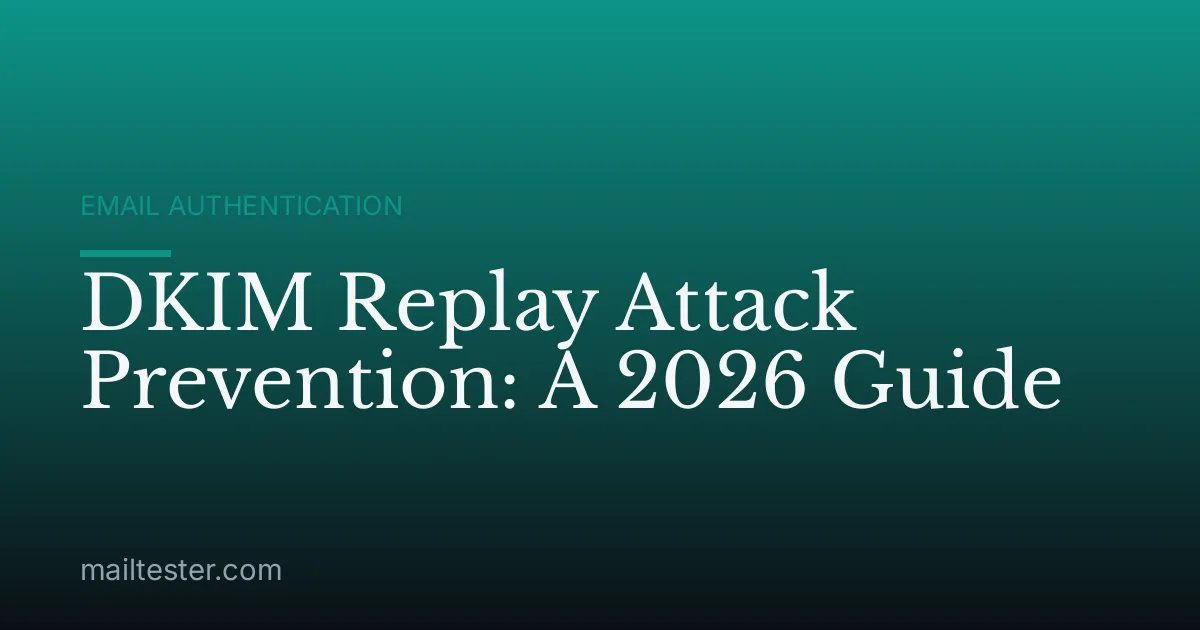 DKIM Replay Attack Prevention: A 2026 Guide