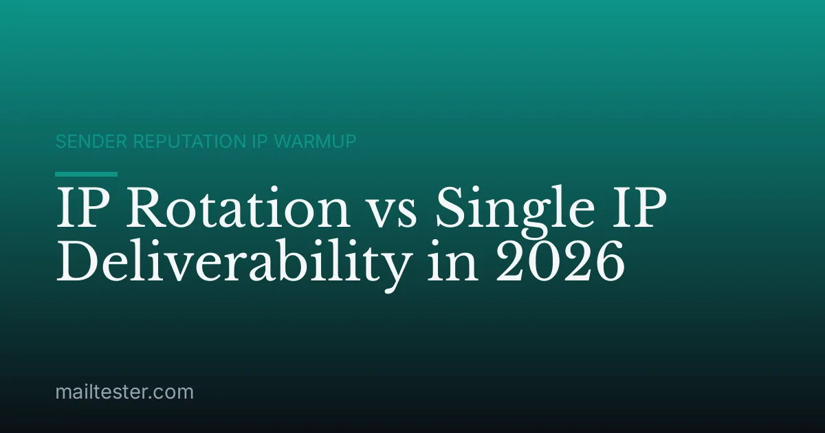 IP Rotation vs Single IP Deliverability in 2026