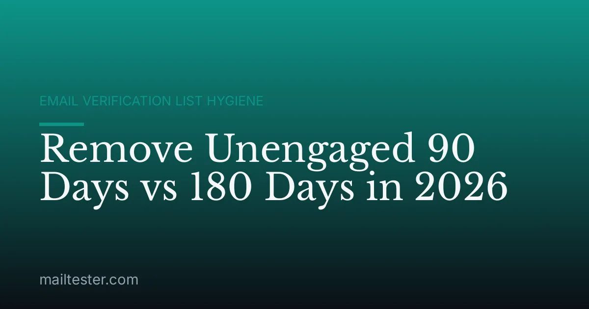 Remove Unengaged 90 Days vs 180 Days in 2026