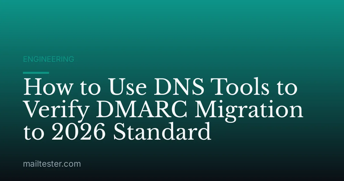 How to Use DNS Tools to Verify DMARC Migration to 2026 Standard