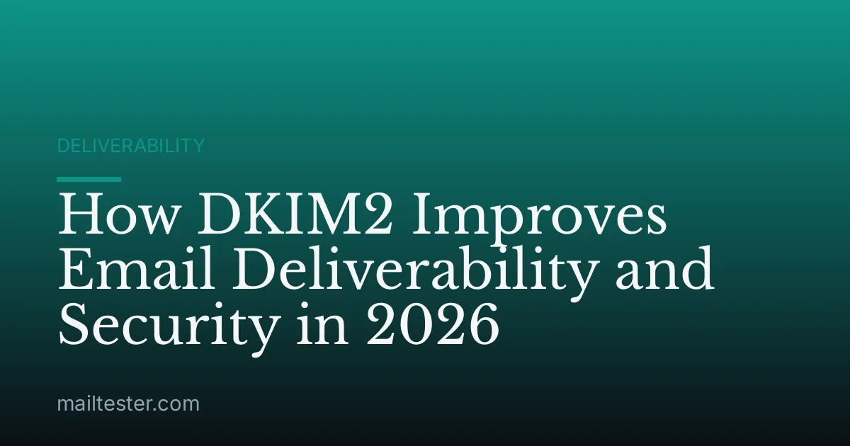 How DKIM2 Improves Email Deliverability and Security in 2026