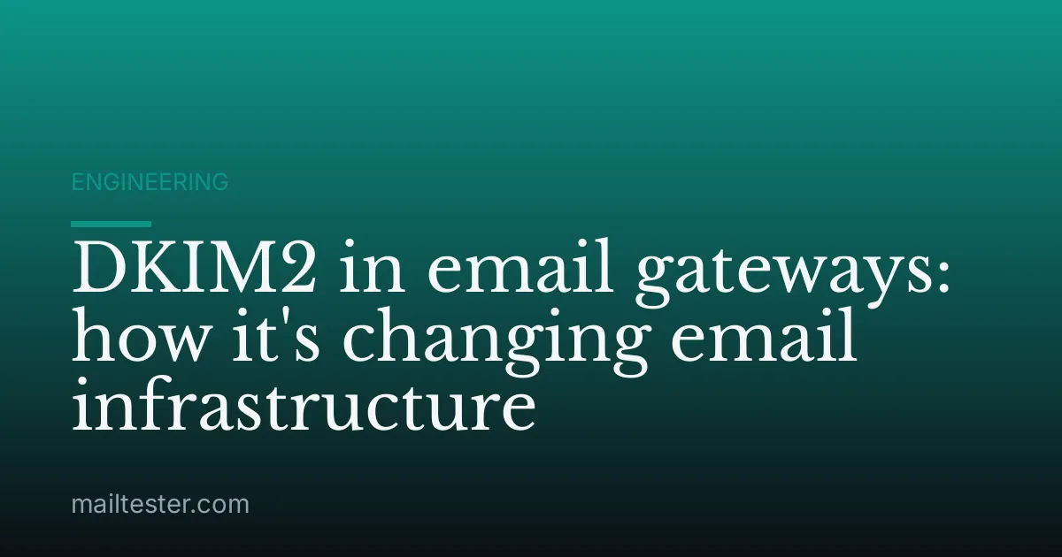 DKIM2 in email gateways: how it's changing email infrastructure
