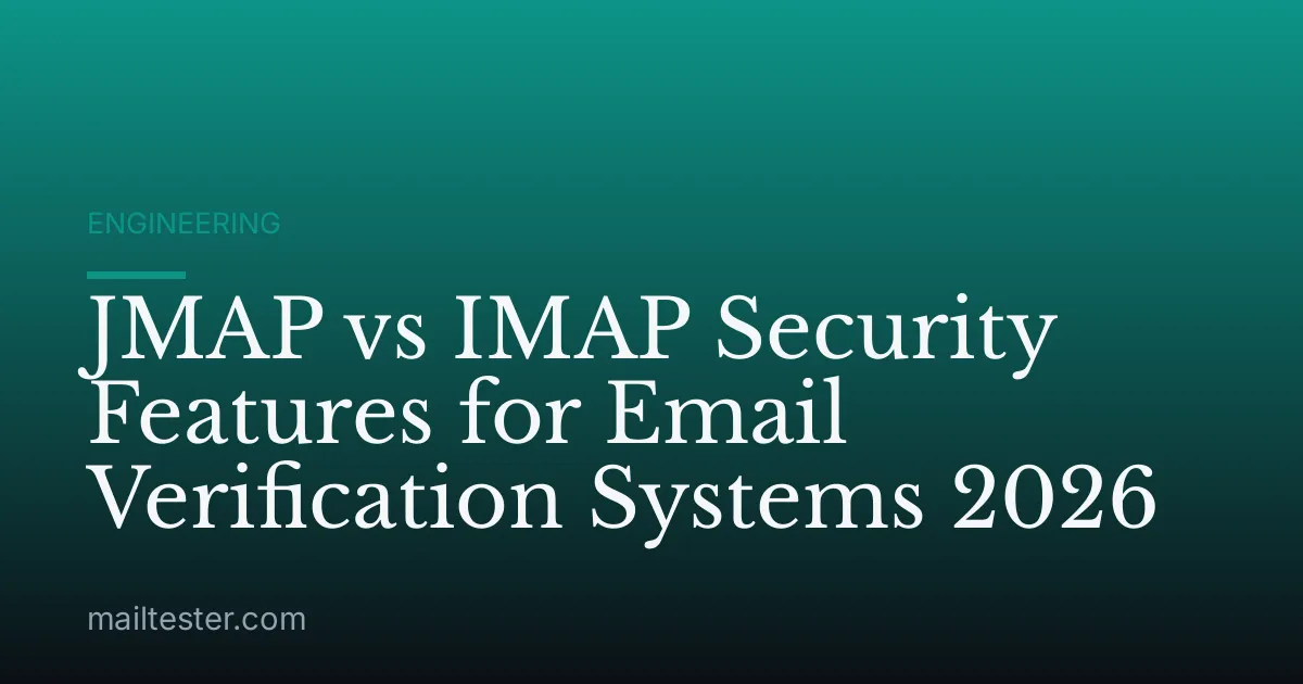 JMAP vs IMAP Security Features for Email Verification Systems 2026