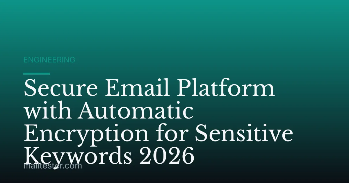 Secure Email Platform with Automatic Encryption for Sensitive Keywords 2026
