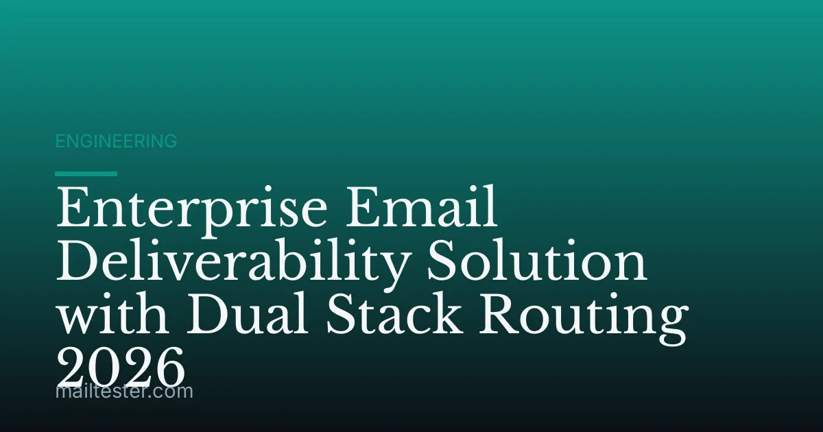 Enterprise Email Deliverability Solution with Dual Stack Routing 2026