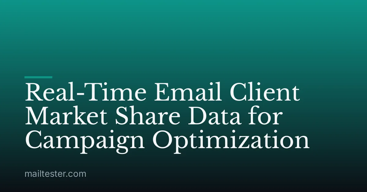 Real-Time Email Client Market Share Data for Campaign Optimization