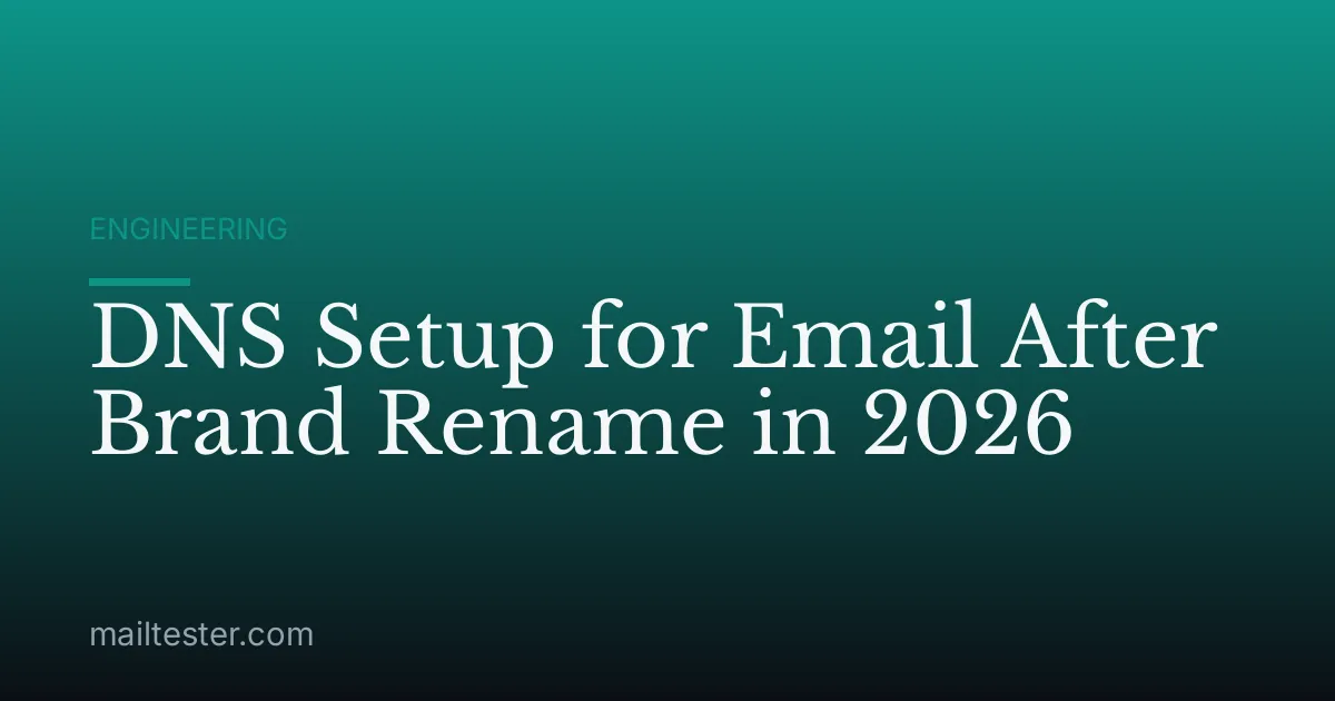 DNS Setup for Email After Brand Rename in 2026