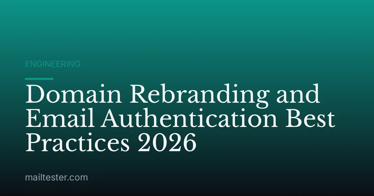 Domain Rebranding and Email Authentication Best Practices 2026