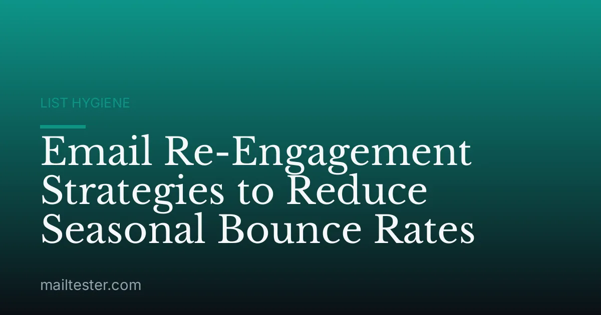 Email Re-Engagement Strategies to Reduce Seasonal Bounce Rates