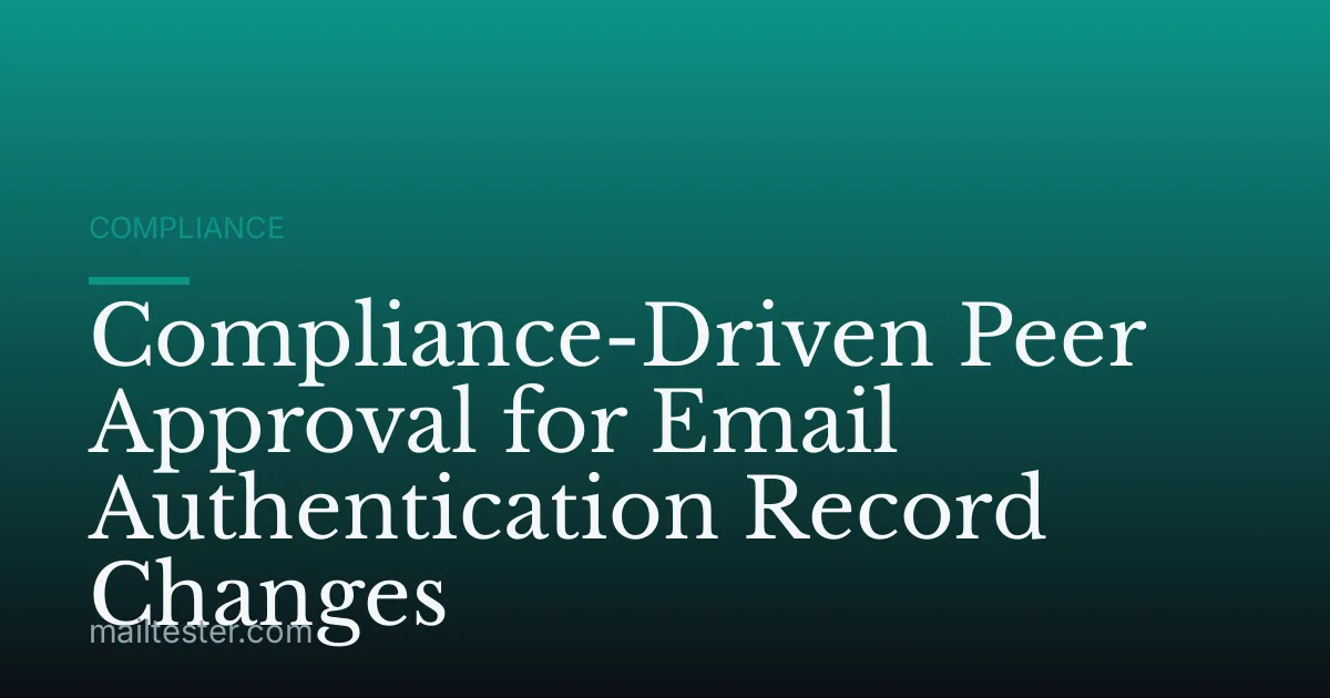 Compliance-Driven Peer Approval for Email Authentication Record Changes