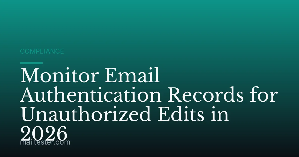 Monitor Email Authentication Records for Unauthorized Edits in 2026